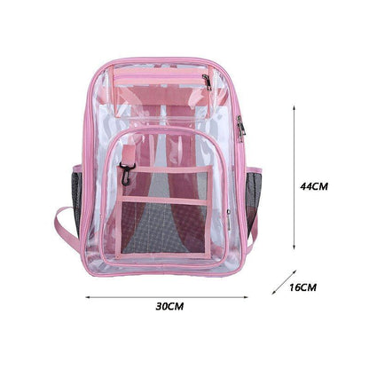 Backpack Waterproof Transparent School Bag Large Solid Clear Fashion Plastic Bag