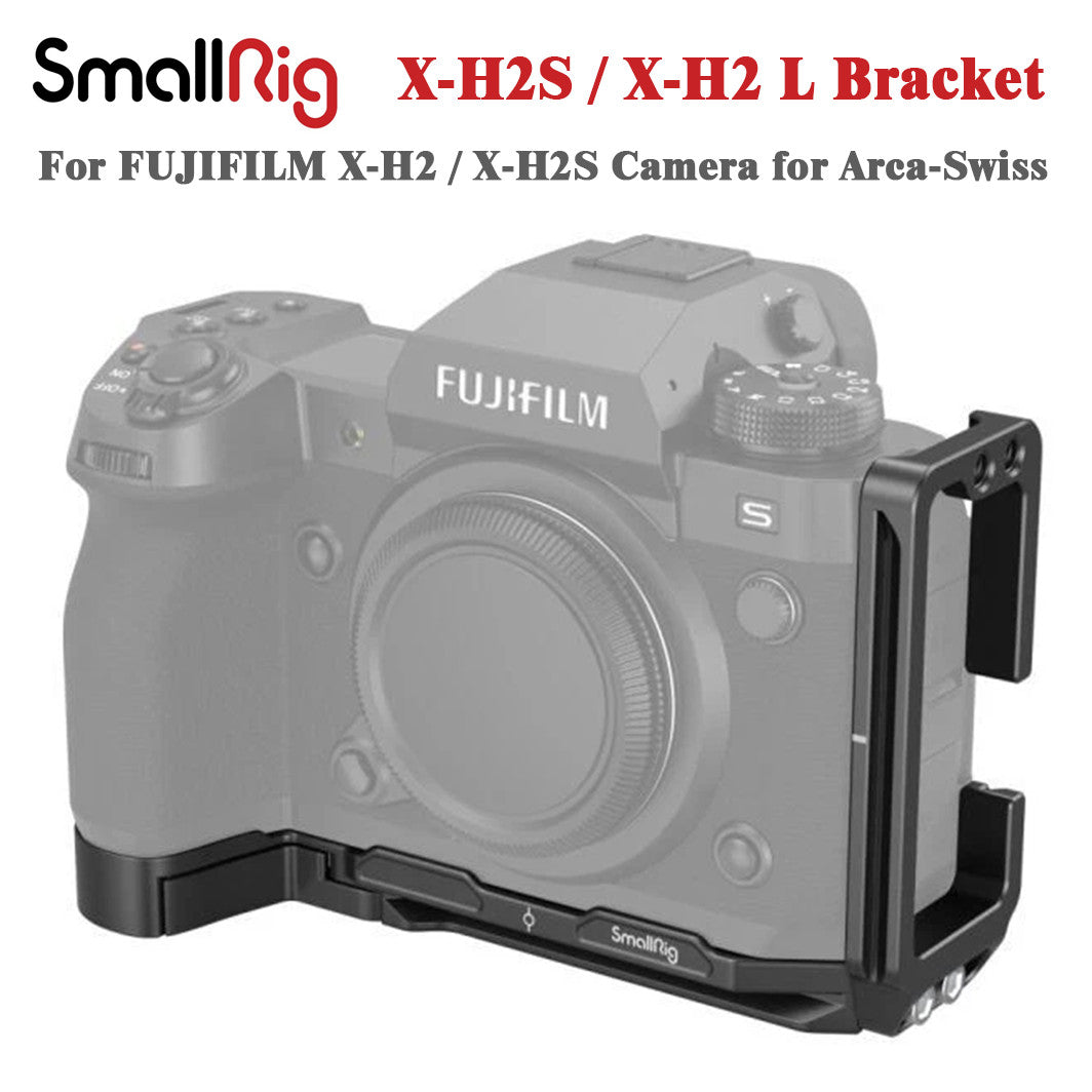 SmallRig L-Bracket for Fujifilm X-H2/X-H2S – Arca-Swiss, Quick Switch, Cold Shoe