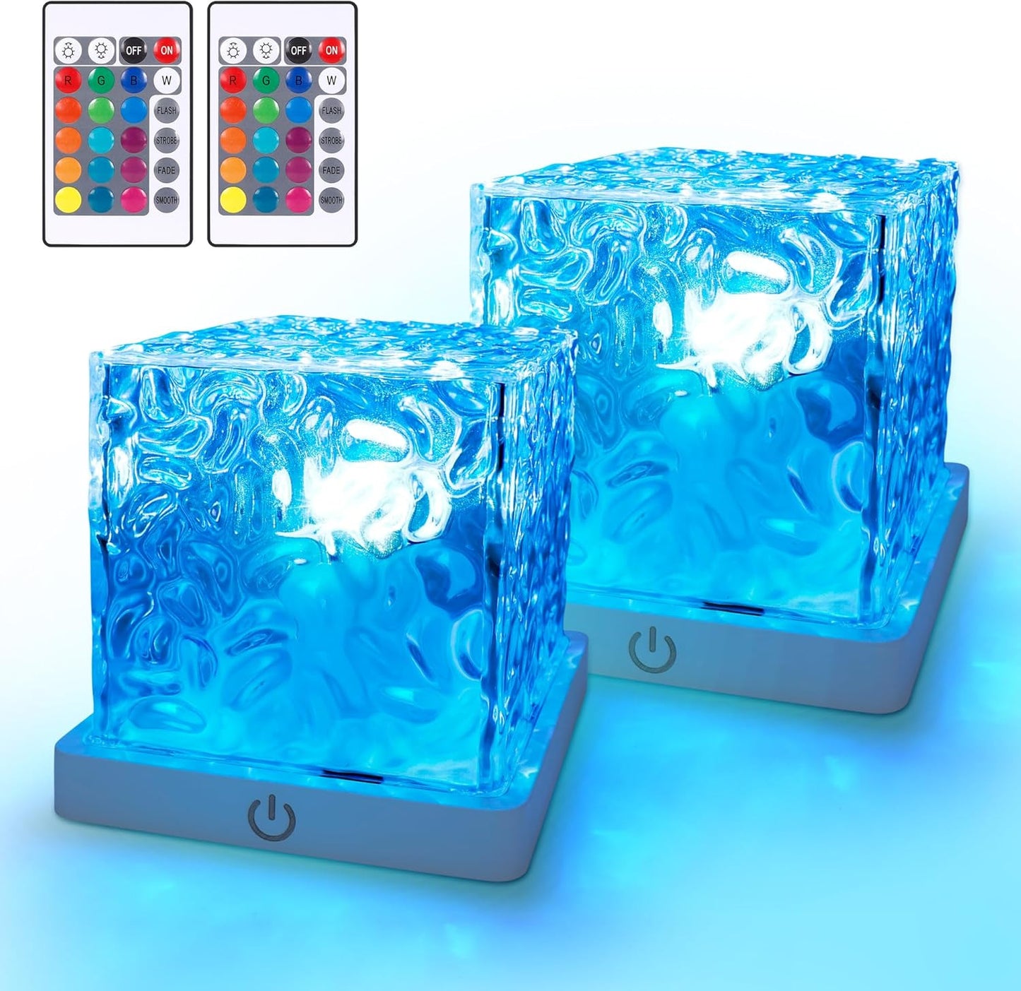 2 Pack Rechargeable Shower Light for inside Shower, 16 Color Changeable Waterpro