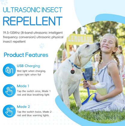 4xAnti Bug Insect Repellent Ultrasonic Pest Flea Tick Repeller for Pets Supplies