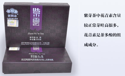 Purple Bud Ziyun Pu'er Tea * 2011 Haiwan Old Comrade Puer Pu Erh Brick Raw 250g