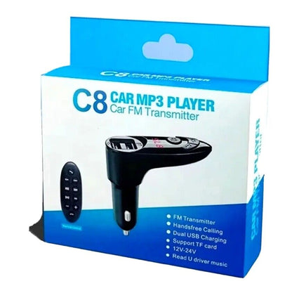 Adaptador Receptor de Audio Bluetooth Cargador Rapido Manos Libres para Coche