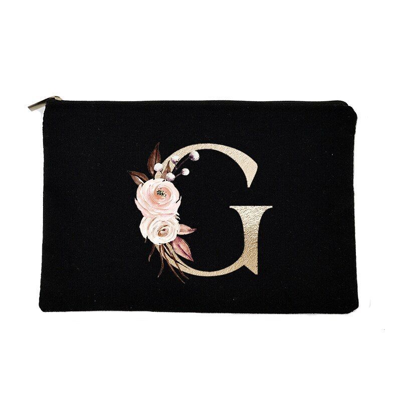 Makeup Bag Letter Print Traveling Case Organizer Storage Pouch Purse 14*22*14 CM