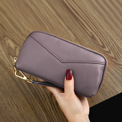 Wallet Genuine Leather Women Bags Purse Wedding Banquet Clutch Bag Solid