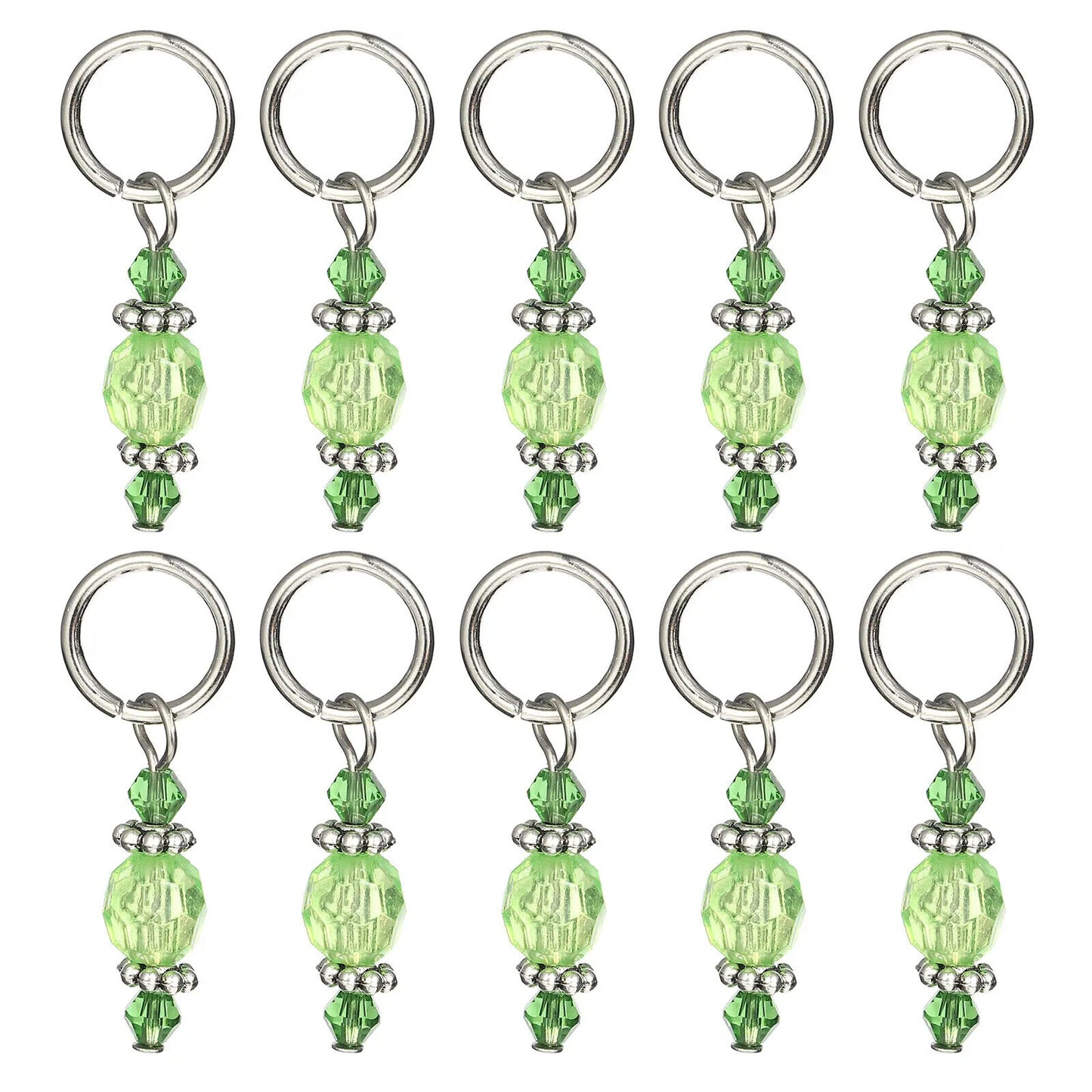 Knitting Stitch Markers 10Pcs Resin Beads Metal Angel Crochet Craft Locking Tool