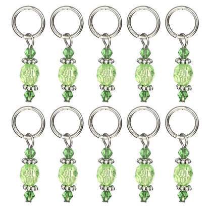 Knitting Stitch Markers 10Pcs Resin Beads Metal Angel Crochet Craft Locking Tool