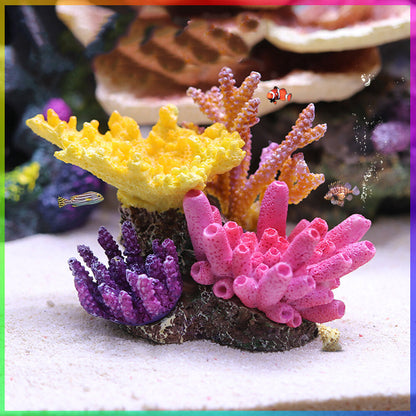 11.5cm Aquarium Landscape Plant Artificial Resin Coral Reef Fish Tank Home Decor