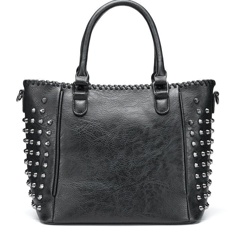 Women Bag Leather Crossbody Bag Purse Handbag Punk Style Shoulder Messenger Bag