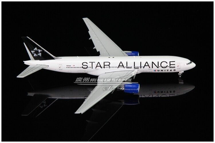 1:400 JC Wings UNITED STAR ALLIANCE B777-200ER Airplane Flap Down Diecast Model