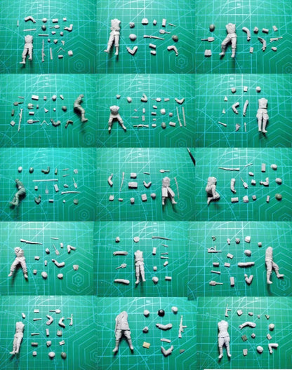 1:35 resin figure model German infantry soldiers 15 man Unassembled unpainted