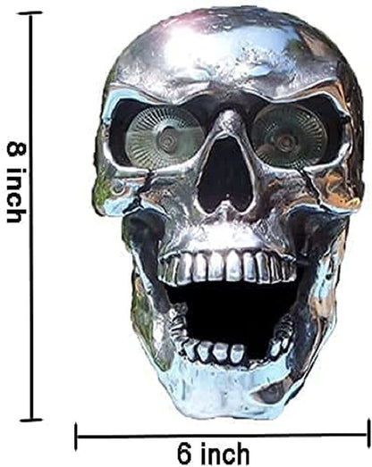 8" New Skull Headlight The Headlight Universal Handmade LED Skull Lamp Decor