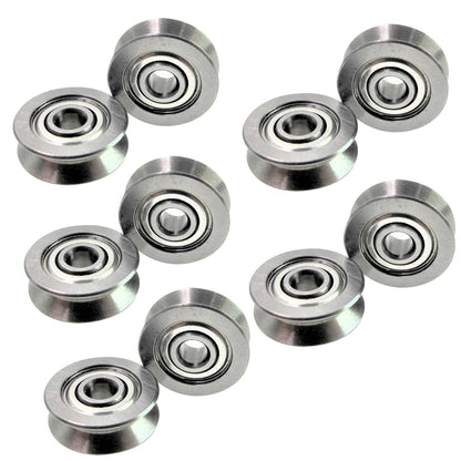 10Pcs V623ZZ Groove Guide Pulley Rail Ball Bearings For Linear Motion System G