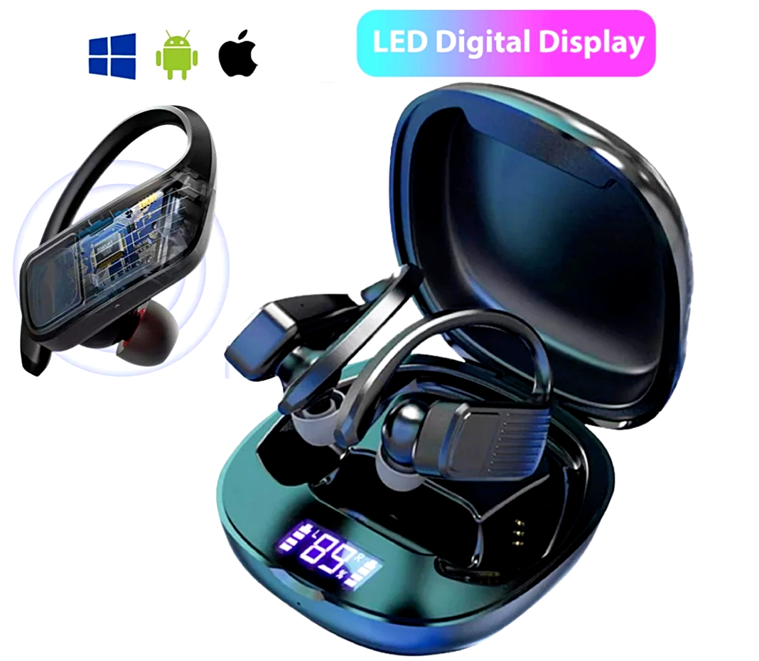 Sports Running Headphone Wireless Bluetooth Ear-Hook Earbud Waterproof Ergonomic