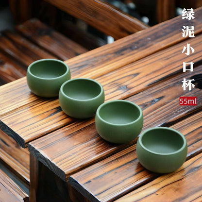 55ml Yixing Purple Clay Handcarved Tea Tasting Cup Master Cup Kungfu Teaware