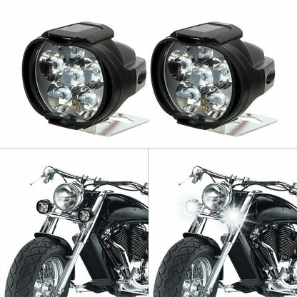 Motorcycles Headlight 2Pcs 6500k Super Bright 6 LED Working Spot Light Motorbike