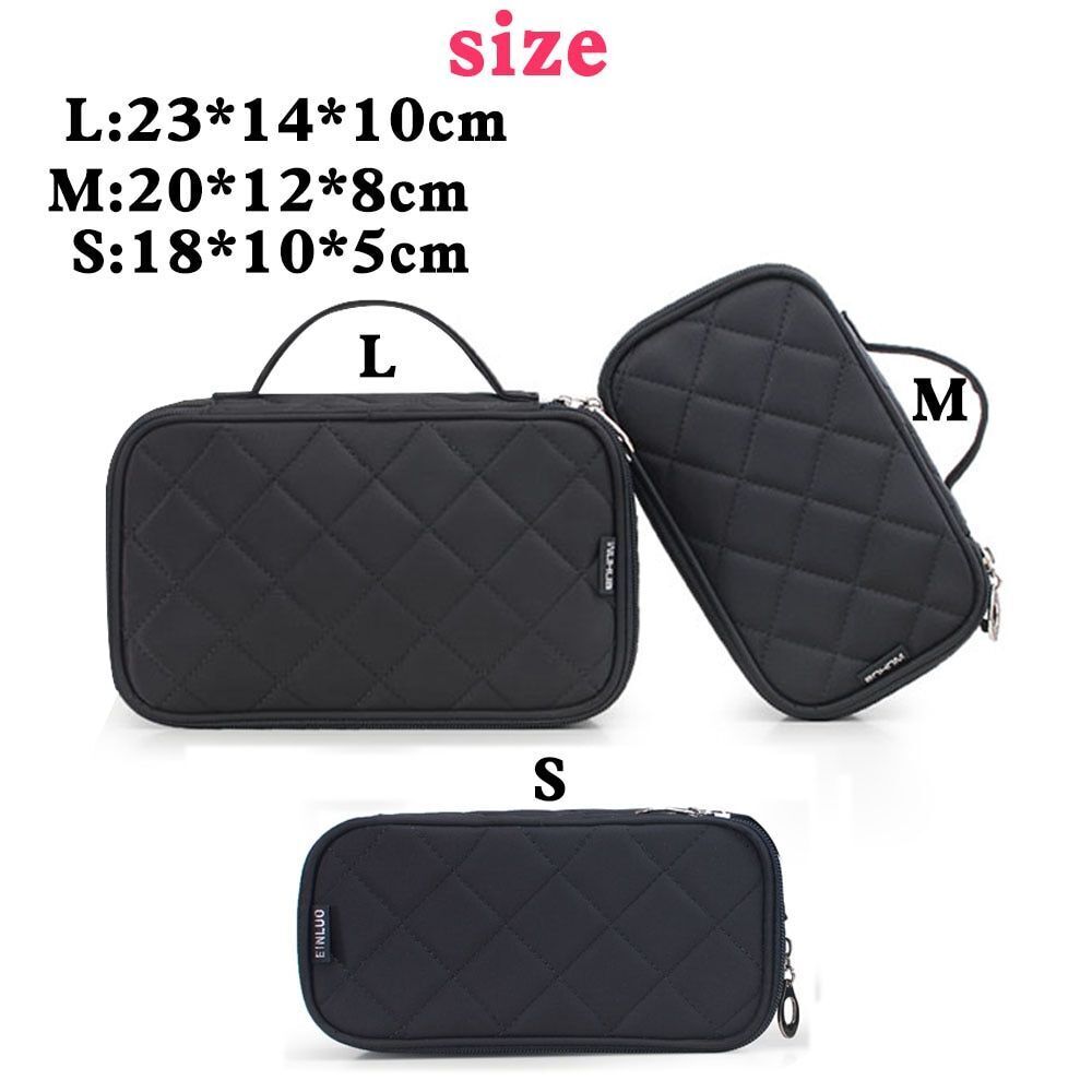 Cosmetic Bag Waterproof Double Layer Travel Organizer Makeup Bag Toiletry Pouch