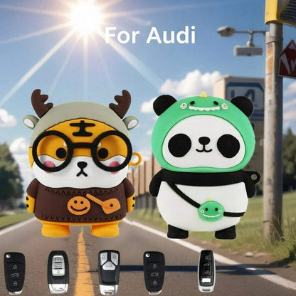 Cute Silicone Car Key Cover – Anti-Wear Cartoon Case