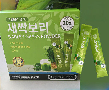 15 pcs Barley Grass Powder Wheat Juice 1000 Mesh Solid Drink Barley Grass