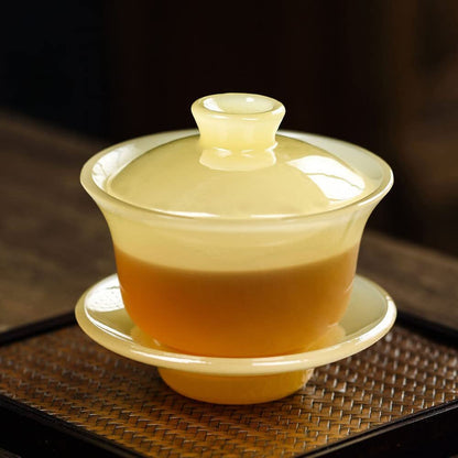 150ml Chinese Dehua Jade Porcelain Tea Cup Master Cup Kung Fu Tea Set Gaiwan