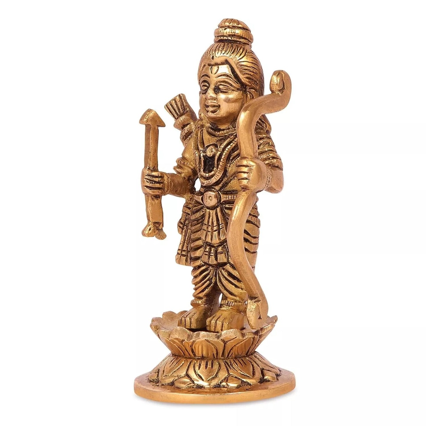 Brass Hindu God Lord Ram Lalla Shri Ram Idol Statue Figurine Sculpture