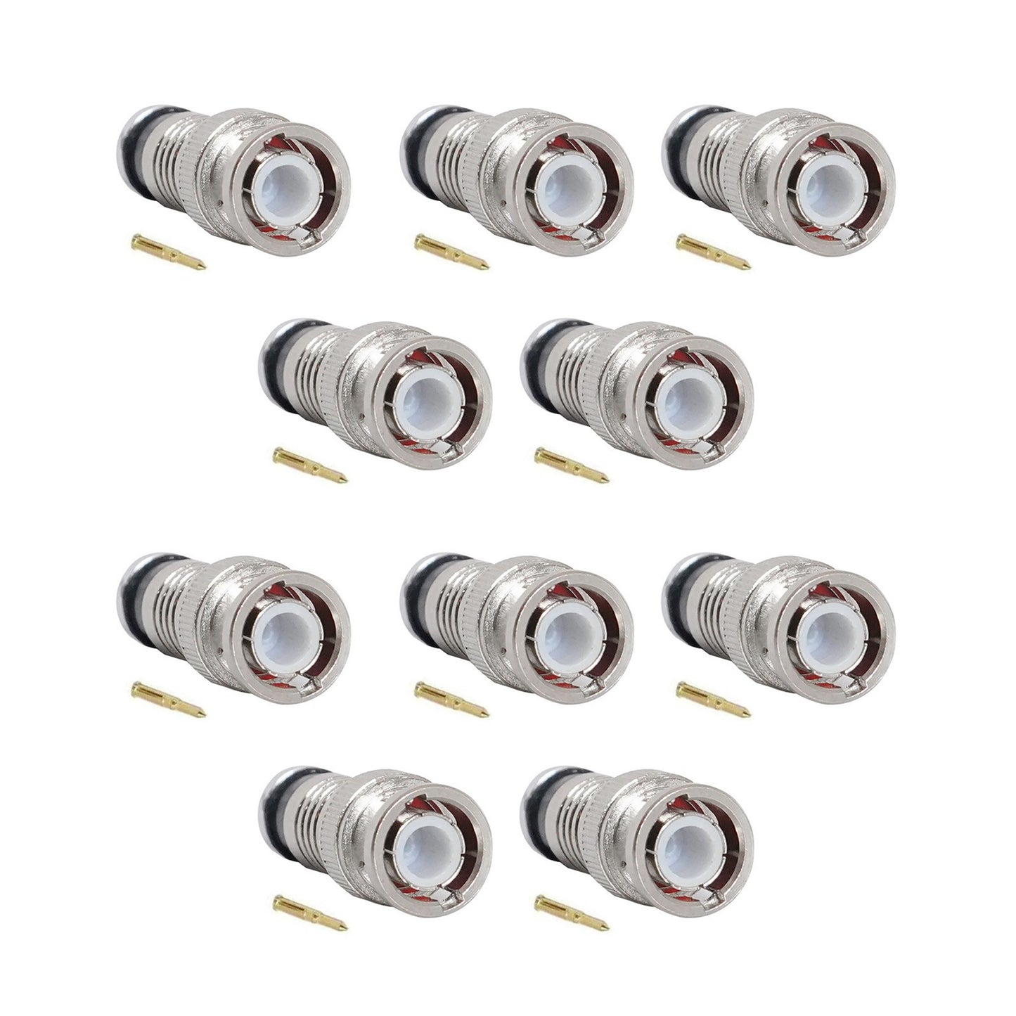 Premium Adapter BNC Compression Connector for CCTV Camera RG6 Coax Cables 10x