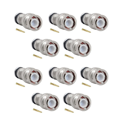 Premium Adapter BNC Compression Connector for CCTV Camera RG6 Coax Cables 10x