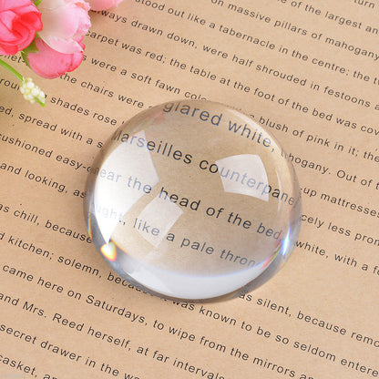 Big Magnifying Glass Paperweight Dome Magnifiers Semi Crystal Ball 60mm
