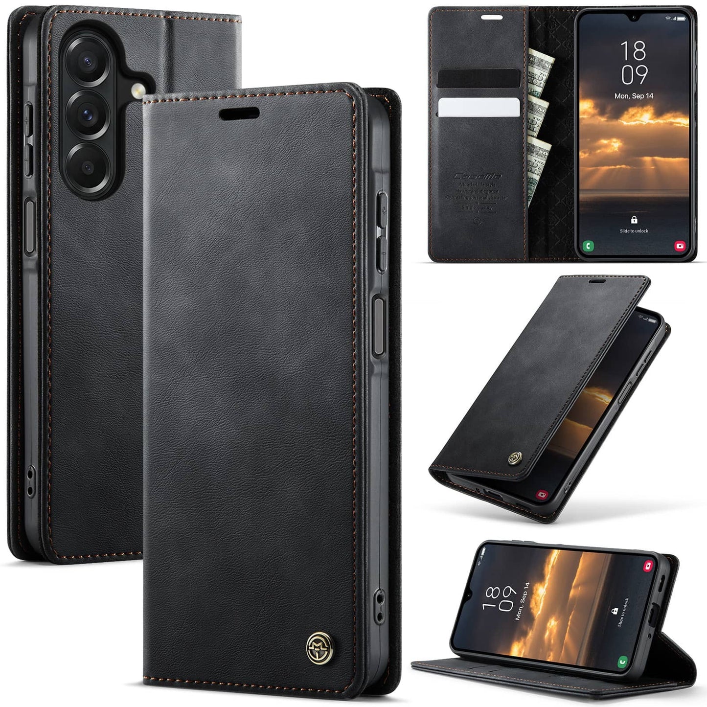 For Samsung Galaxy A27 Wallet Case RFID Card Holder Slim Leather Kickstand Cover
