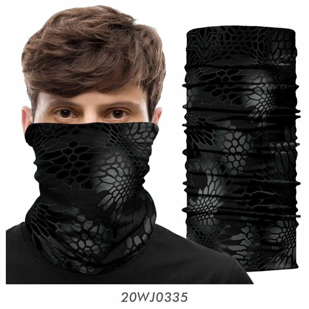 Neck Gaiter Bandana Buff Hiking Camping Hunting Tube Scarf Headwear Mask 50*25CM