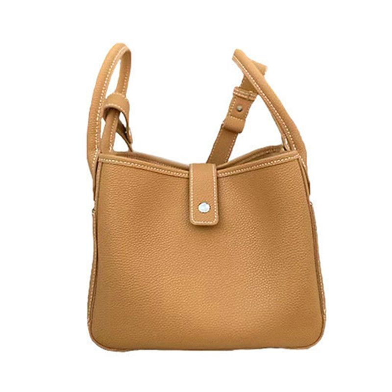 Genuine Cow Leather Shoulder Bags Large Tote Versatile Bucket Handbag Purse 1 PC
