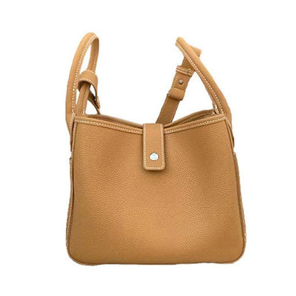 Genuine Cow Leather Shoulder Bags Large Tote Versatile Bucket Handbag Purse 1 PC