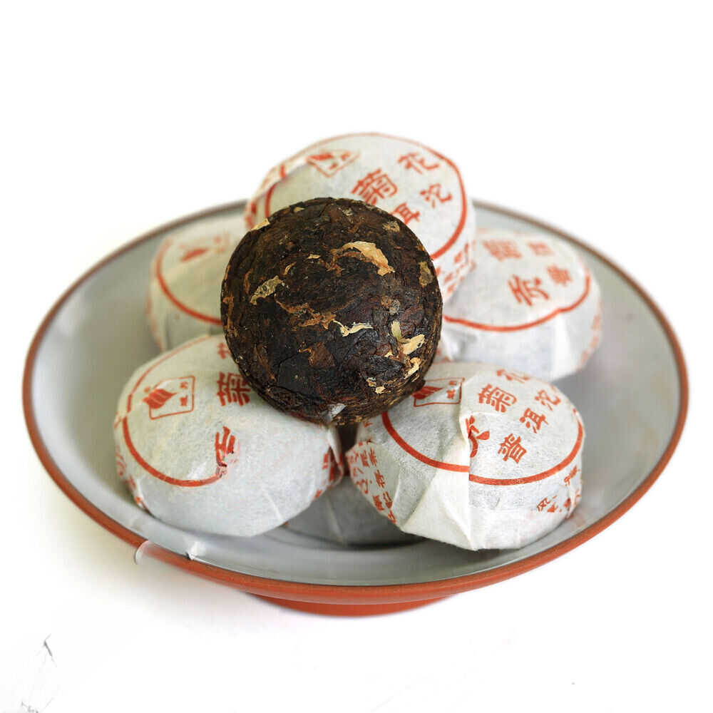 HELLOYOUNG Tribute Chrysanthemum Flower Puer Pu'er Pu erh Tea Mini Ripe Cake