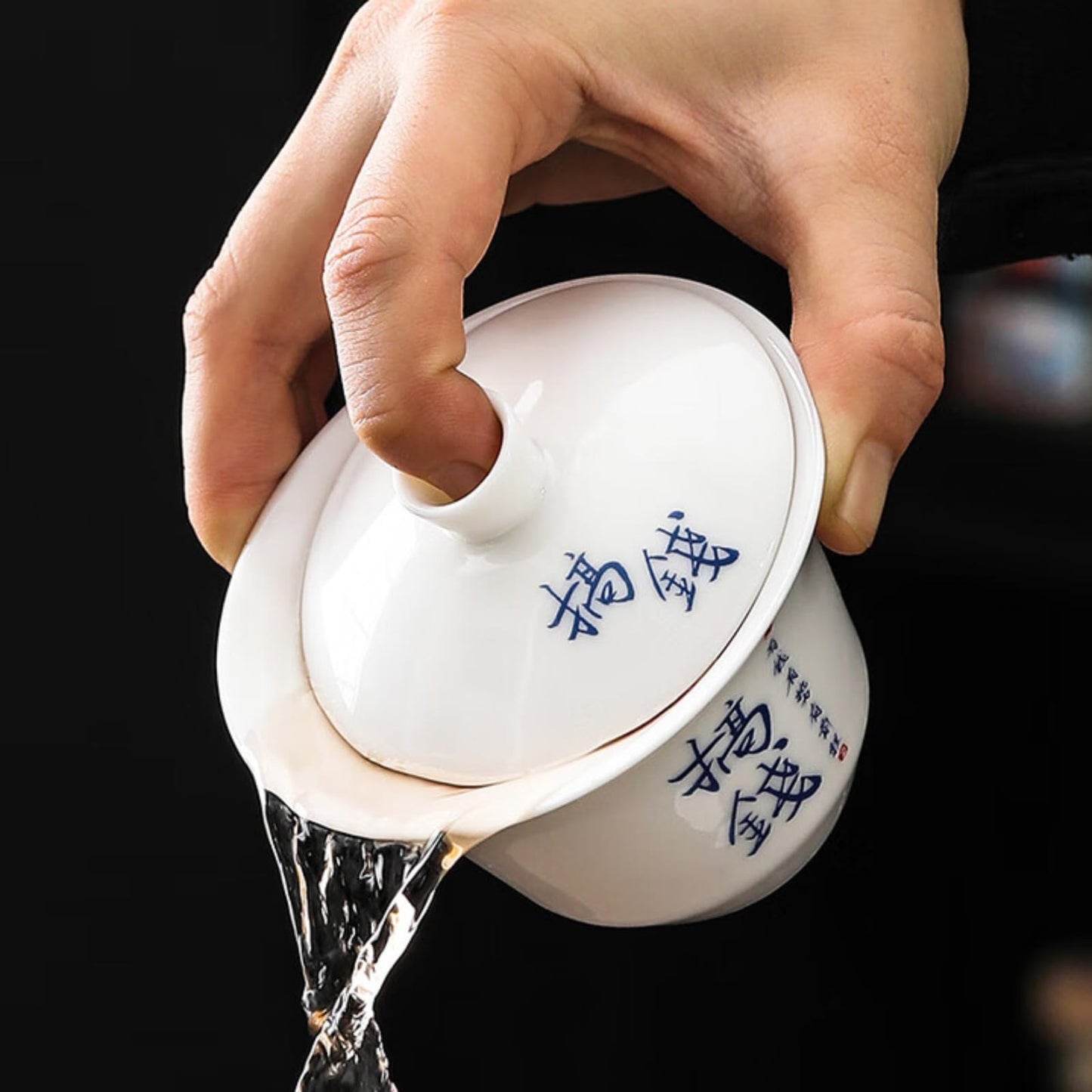 Jade Ceramics Gaiwan Teacup 95ml 3.2oz White Porcelain Kungfu Tea Set