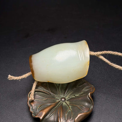 Chinese Natural Hetian Jade Hand-carved Exquisite Tortoise Shell Pendant 31325