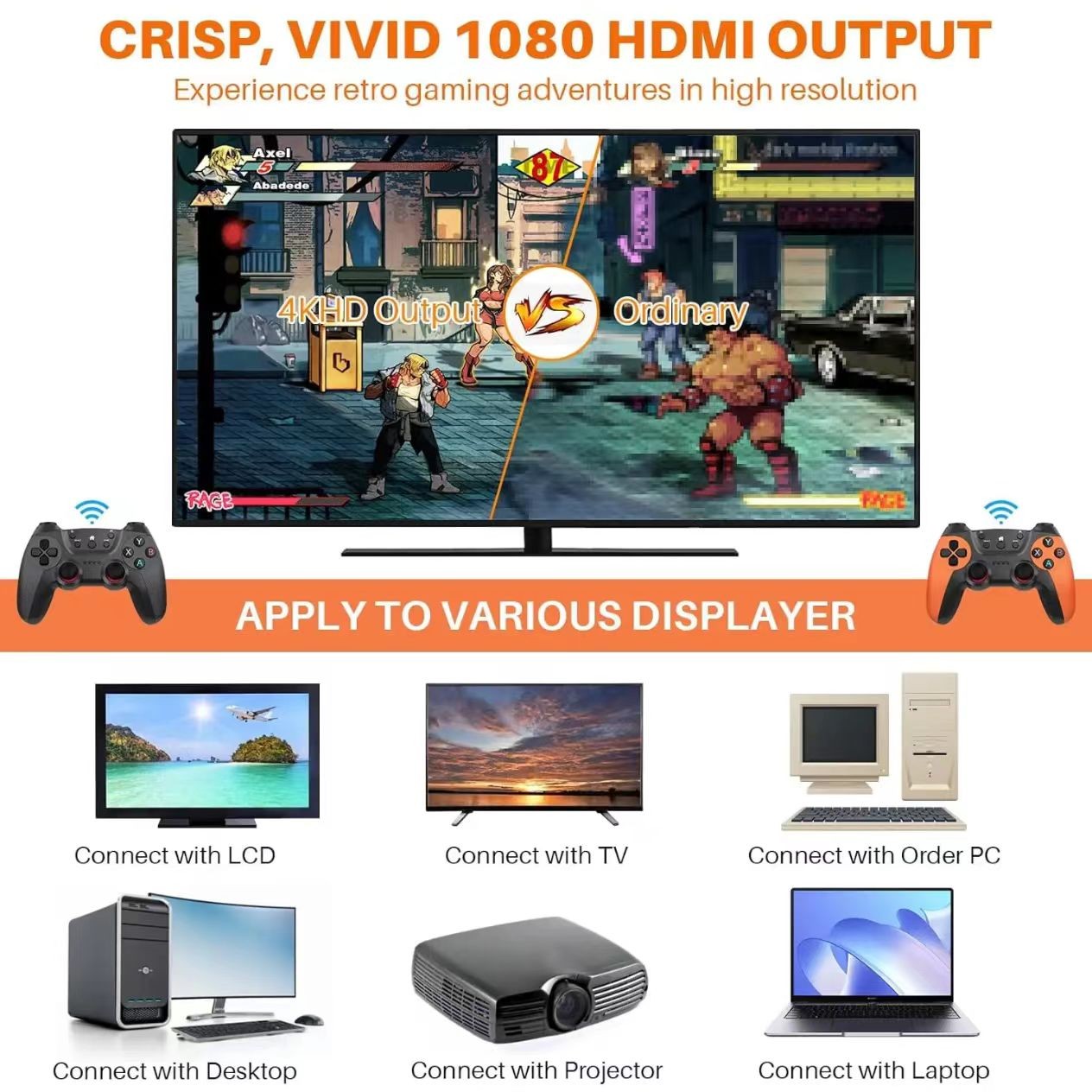 X2 Ultra Game Stick Retro Game Console 4K HD 2.4G Wireless Tv video 64GB-256GB