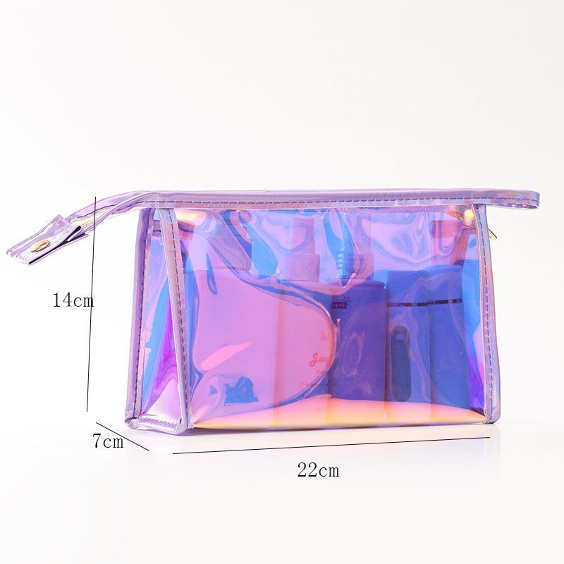 Transparent Pretty Makeup Bag Travel Cosmetic Bag Toiletry Brush Bags Organizer