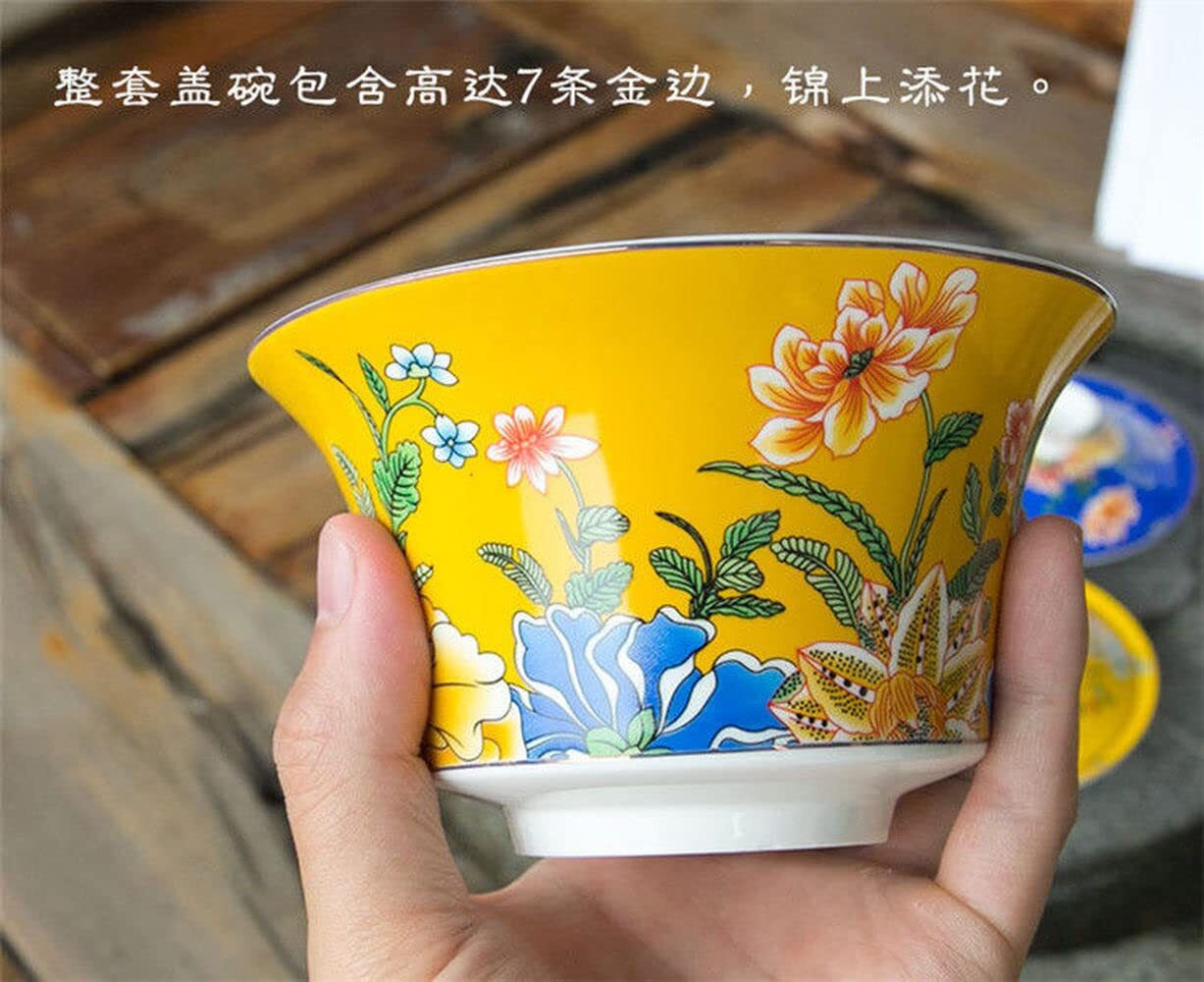 300ml Tea Bowl Jingdezhen Hand Painted Gaiwan Kung Fu Tea Set Tureen Decor