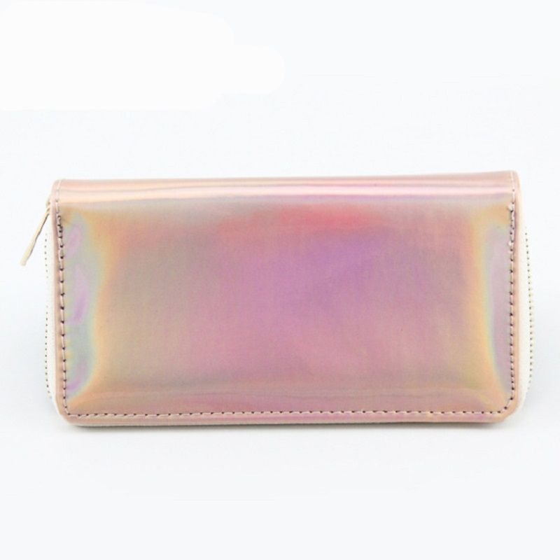 Hologram Long Wallet Synthetic Leather Clip Purse Holographic Holder Clutch 1 PC
