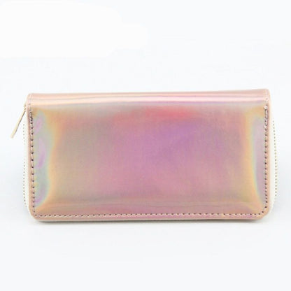 Hologram Long Wallet Synthetic Leather Clip Purse Holographic Holder Clutch 1 PC