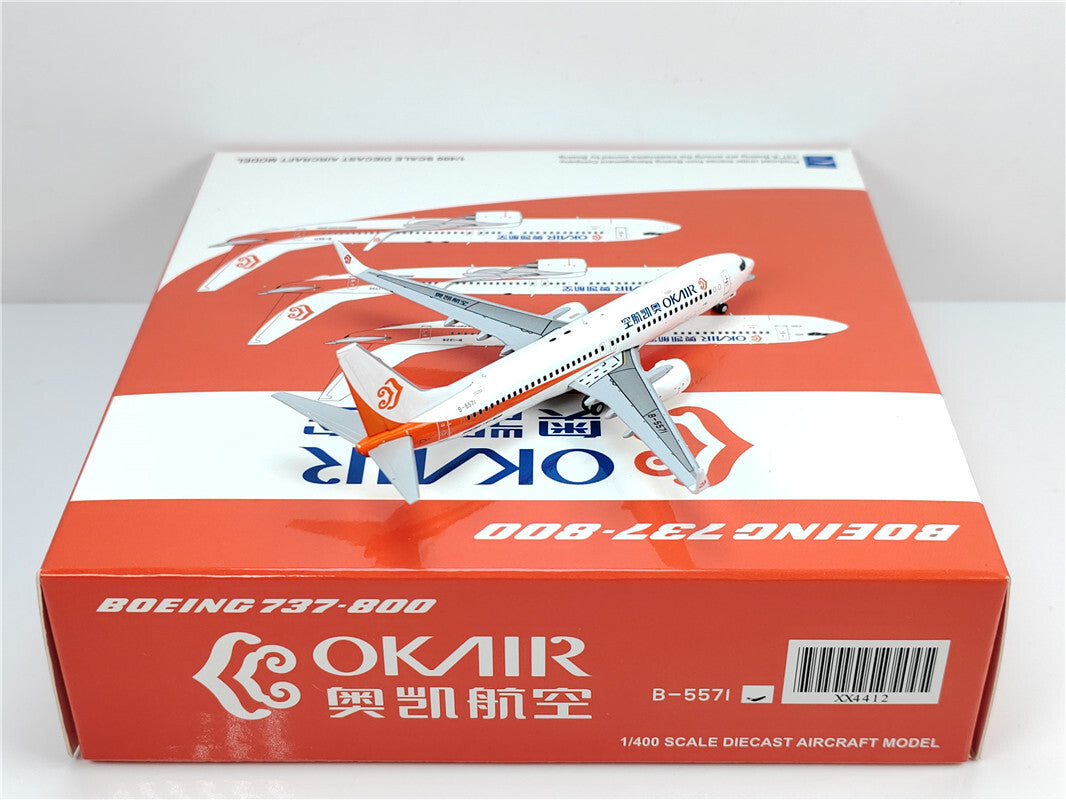1:400 JC Wings OKAIR BOEING B737-800 Passenger Airplane Diecast Model