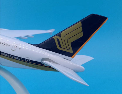 20CM SINGAPORE AIRLINES AIRBUS A380 Passenger Aircraft Diecast Airplane Model