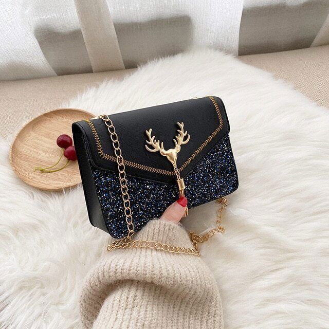 New Luxury Shoulder Women Designer Messenger Bags Leather Crossbody Bag Sequin