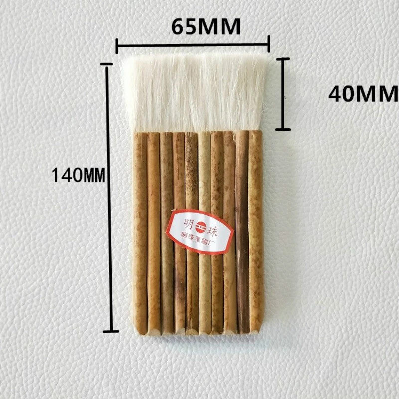 Soft Fleece Line Brush Painting Installation Brush Scrub Brush Bamboo Paint Brush -