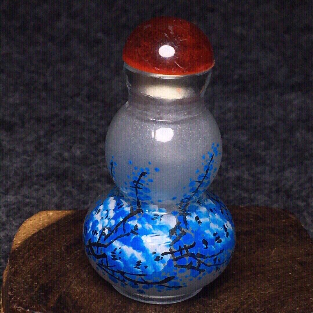 Ancient Chinese handmade interior painting ancient glazed snuff bottle