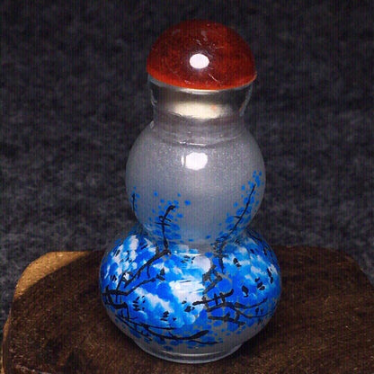 Ancient Chinese handmade interior painting ancient glazed snuff bottle
