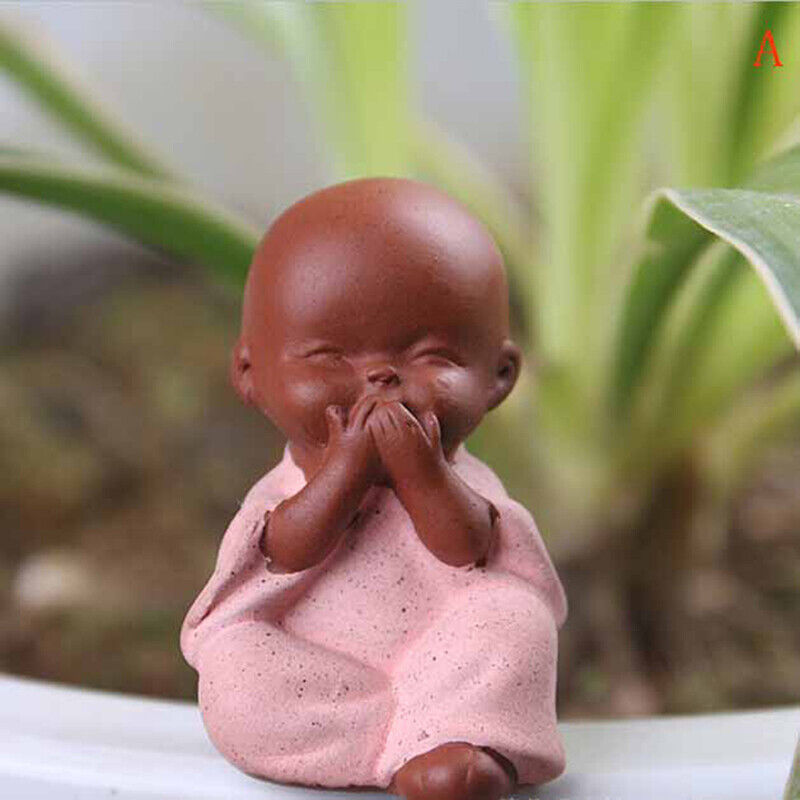 Small Buddha Statue Monk Purple Clay Tea Pet Figurine Crafts Y DkFFAUMDAUJCAUt1