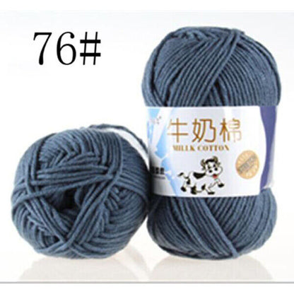Hot Sale 50g Hand-woven Chunky Yarn Soft Milk Cotton Knitting Baby wool yarn