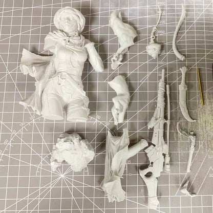 1/10 resin figures bust model kit women Hunter W/Animal Unassembled Unpainted