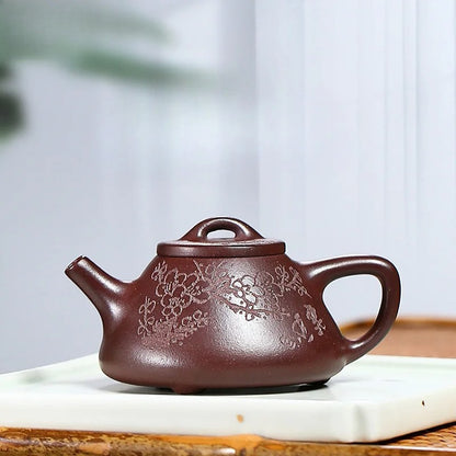 100ML Yixing Purple Clay Teapots Handmade plum blossom Kettle Zisha Tea Set Gift