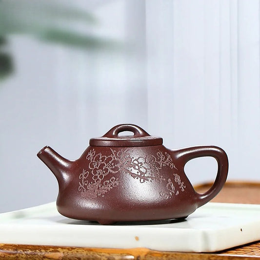 100ML Yixing Purple Clay Teapots Handmade plum blossom Kettle Zisha Tea Set Gift